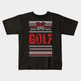 Golf Ugly Christmas Kids T-Shirt